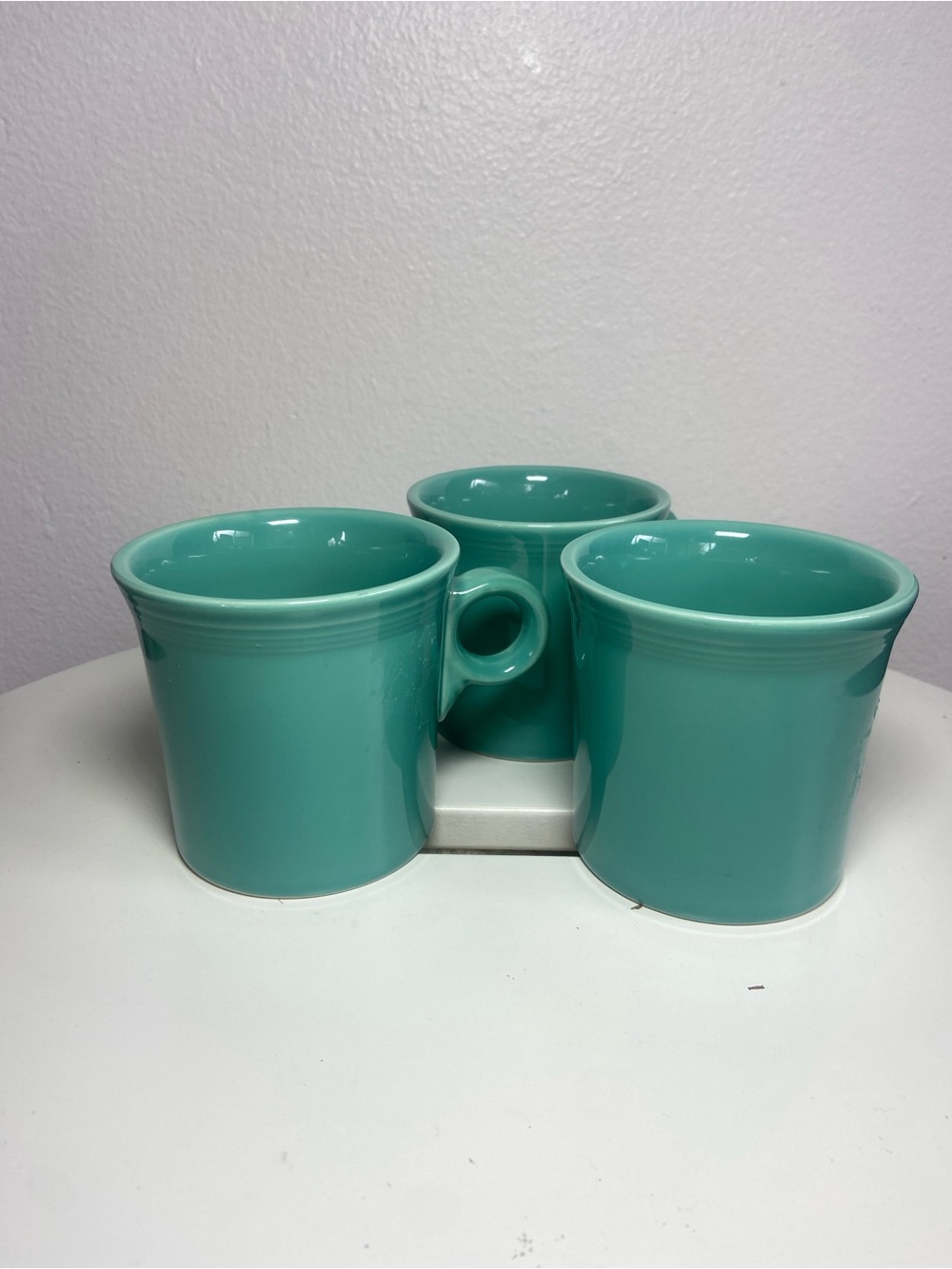 Fiesta Turquoise Tom & Jerry Ring Handle Coffee/Tea Fiestaware Mug HLC set of 3
